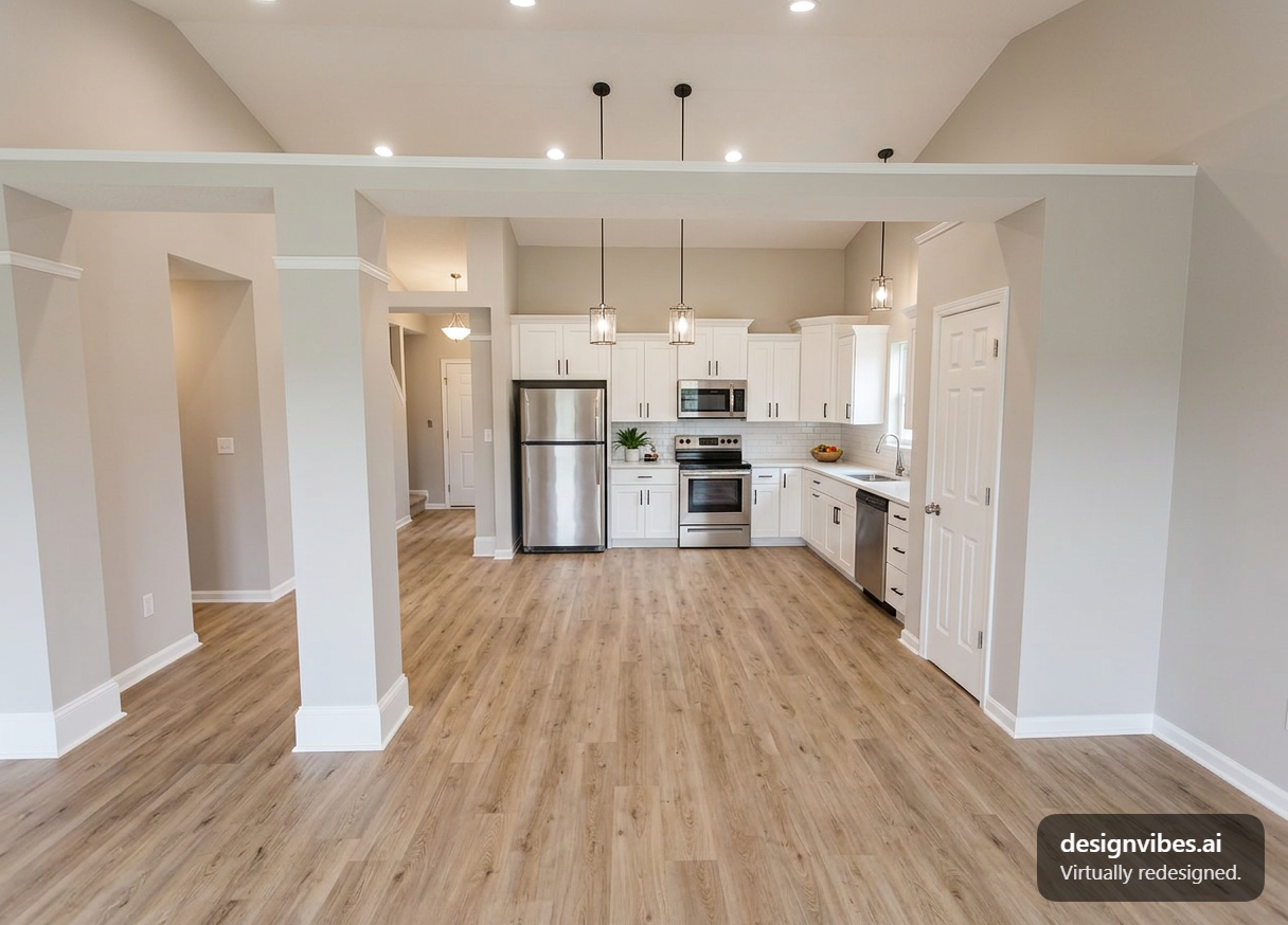 Kitchen redesigned with HouseMaximizer after AI redesign — equity maximization strategy applied
